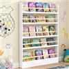 yurstcggh Libreria in Legno Massello per Esposizione a Terra Dietro la Porta,Libreria Salvaspazio,Scaffale portaoggetti in legno massello,per Camera dei bambini,Soggiorno,Ufficio,Camera da Letto
