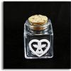 DLM Bomboniere DLM-27806 (Kit 12 Pezzi) Barattolo in Vetro Icona in Legno Bianco Angelo Angioletto Cuore Porta Confetti bomboniera