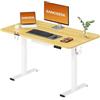 SANODESK Scrivania regolabile in altezza, 120 x 60 cm, scrivania regolabile in altezza, elettrica, ergonomica, tavolo per computer, ufficio, casa, ufficio e casa (acero)