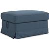 MASTERS OF COVERS Fodera di Ricambio Compatibile con Poggiapiedi IKEA Ektorp, Ektorp Pouf Fodera, Ektorp Poggiapiedi Fodera, Ektorp Sgabello Copri, 82 x 62 x 44 cm (Lago Azzurro, Cotone)