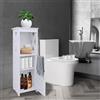 HUOLE Supporto per carta igienica per armadio, piccolo mobile per WC, mobile da bagno su piedistallo design moderno, colonna, armadio/guardaroba, 26 x 20 x 75 cm, bianco