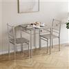 Vida Designs Roslyn - Set di tavolo da pranzo e sedie, set di mobili moderni e contemporanei per la colazione (rovere, 2 posti)
