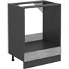 Vicco Mobile per forno da incasso R-Line, Calcestruzzo, 60 cm senza piano di lavoro, per la libera combinazione all'interno di sistemi cucina modulari