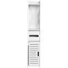 HUOLE Mobiletto Bagno Salvaspazio | Colonna Bagno con Mensole e Armadietti, Mobile Bagno Alto Salvaspazio in Legno,Organizer Bagno, Cucina, Dispensa, Lavanderia,15 * 15 * 80cm-Bianco