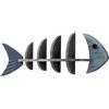 Zkydhbd Scaffale da parete a forma di pesce blu invecchiato stile casali in legno organizer galleggianti libreria per corridoio bagno camera da letto in legno pesce mensola da appendere alla parete