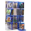 SORA Scaffale in Acrilico per Blu-Ray con Pannello Posteriore a Specchio