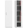 KUBUTKU Armadio per ufficio con serratura, armadietto per documenti, libreria per ufficio con 1 porta e 5 scomparti, armadietto universale per ufficio e casa 180x44,5x35 cm (Bianco)