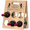 Maverton Cantinetta da vino, Spazio per 6 bottiglie | Con stampa personalizzata, In legno di bambù, Mensola portabottiglie per vino, Per uomo, Per compleanno, leoni