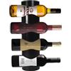 INOXLM lavorazioni inox INOXLM Porta Bottiglie acciaio| Porta Vino in varie colorazioni| PortaBottiglie da parete Bianco | Espositore per vino Nero| Espositore per 4 bottiglie Marrone| Cantinetta | Modello Mercurio (Black)
