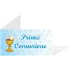 Gicaprice 60 Bigliettini Bomboniera Prima Comunione Personalizzati, con Stampa Omaggio, Pronti all'utilizzo (Modello 9)