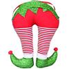 Aurora Store 3 x Gambe Elfo per Albero di Natale - Gambe Folletto di Natale Imbottite da 30 cm - Gambe Elfo Che Spuntano dal Tronco Set da 3 Pezzi