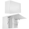 Milionmeblicom Mobilietto Pensile da Bagno Laura Salvaspazio Mobile da Parete Sospeso Armadietto Pieghevole con Apertura Telescopica Mobilietti con Ripiano, Bianco Opaco, 39 x 60 x 23 cm