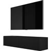 3E 3xE living.com Mobile TV sospeso (L x P x A): 140 cm, A: 34 cm, P: 32 cm, mobile TV in nero opaco
