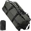 Mfinesun Borsone da viaggio pieghevole con ruote, 80 l, 78,7 cm, grande, pieghevole, resistente, resistente agli strappi, Verde, Borsone con ruote