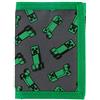 JINX Minecraft Creeper Crowd - Portafoglio a tre pieghe in nylon, multicolore, taglia unica, con portamonete, verde