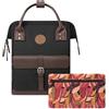 Cabaïa - Zaino Adventurer Managua - Mini 10L - Idrorepellente - scomparto per PC fino a 10,5″ - 2 tasche intercambiabili - Vegan certificato - Zaino da viaggio, lavoro e scuola - Nero