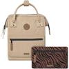 Cabaïa - Zaino Adventurer Luxor - Mini 10L - Idrorepellente - scomparto per PC fino a 10,5″ - 2 tasche intercambiabili - Vegan certificato - Zaino da viaggio, lavoro e scuola - Marrone