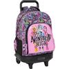 safta MONSTER HIGH DRAMA - Zaino grande con ruote, compatto, rimovibile, ideale per bambini di diverse età, comodo e versatile, qualità e resistenza, 33 x 22 x 45 cm, multicolore, M, Casual