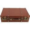 Qcwwy Mini Valigia in Pelle, Valigia da Viaggio in Pelle Vintage con Robusta Chiusura in Lega, Comoda da Trasportare Cassettiere per Bagagli con Tracolla per Oggetti di Scena per la