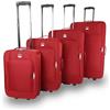SIGN - Set di 4 valigie da viaggio in tessuto Rosso Rot Set da 4