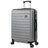 SKPAT - Valigia Da Stiva Rigida - Trolley Grande Con Ruote, Valigia 23kg Per Viaggi, Trolley Da Stiva Resistente. Lucchetto a Combinazione, Argento