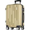 POSH Valigia Rigida 67x45x28 cm - Leggera in ABS da 3 kg - Borsone da Viaggio 60 L con Lucchetto a Combinazione - Trolley con ruote girevoli a 360° fluide - Ideale per viaggi di 7 giorni