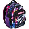 Mitama Zaino Triplo Scomparto Hey Dye con Tasca frontale, Rosa e Nero, Scuola Elementare e Tempo Libero, Bambina Ragazza