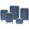 Convector Set Quattro Trolley + Beauty Case Da Viaggio, Valigie Rigide in 5 Dimensioni Con Ruote Girevoli a 360 °, Lucchetto TSA e Struttura in ABS Doppio Strato, Antigraffio e Antiurto
