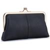 Karoukee Portafoglio da Donna in Vera Pelle Morbida, Pochette per Telefono Cellulare in Stile Vintage, Elegante Portamonete con 8 Scomparti per Carte, Chiusura Clic-Clac d'oro