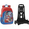 Franco Cosimo Panini MARIOKART , Zaino Organizzato Con Trolley Staccabile Unisex Bambini E Ragazzi, Rosso (Red), Taglia unica