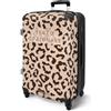 NoBoringSuitcases.com® Valigia Media Rigida 67 cm 72L, Grande Trolley Leggero da Stiva 20 kg, Motivo Leopardo, Disponibile in Diverse Colori