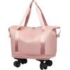 ノーブランド品 Borsa da viaggio con ruote, grande capacità, con ruote girevoli a 360 gradi, perfetto per viaggi di lavoro, viaggi, Rosa, Vedi descrizione