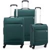 Roncato JAZZ 4.0 SET VALIGIE (Grande, Medio, Cabina) - Verde Bottiglia