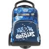 Shout We R Shout | Zaino Trolley Sganciabile da Scuola Elementare e Media per Bambini con Ruote in Gomma Zainetto da Bambino o Bambina - Trolley D-Touch