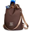 Iouyjiu Anti-Theft Backpack Purse, Lightweight Casual Daypack, Secure Chest Bag Purse, Water Bottle Holder, Comfortable Commuter Bag, for Women, Travel, 32x16x37cm Black Brown, marrone, Se référer au