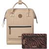 Cabaïa - Zaino Adventurer Luxor - Medium 18L - Idrorepellente - scomparto per PC fino a 13″ - 2 tasche intercambiabili - Vegan certificato - Zaino da viaggio, lavoro e scuola - Marrone