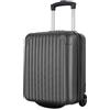 R.Leone Valigia 40x30x20 cm Trolley Bagaglio a mano 2 Ruote in ABS adatto Wizz Air, Vueling, Volotea 288 (Grigio, Valigia 40x30x20 cm, 2 Ruote)