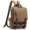 XINYASEE Zaino Uomo Donna Impermeabile Retrò Vintage Zaini in Tela Esterni Viaggi Zaino Scuola Borsa a Tracolla fit iPad e 15 Laptop Backpack per Uomo e Donna Trekking Campeggio (kaki)