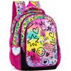 Julian Ross Zaino Scuola Elementare Bambina 43x33x15 cm - Multitasche - Schienale Ergonomico, Spallacci Imbottiti, Tasche Porta Borraccia, Grande Capacità e Design Brillante, Shiny Mood