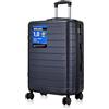Shavont Bagaglio da Stiva Media, Valigia da Viaggio Trolley Rigida Ryanair Cabina con 4 Spinner Ruote con Lucchetto in ABS+PC