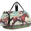 Mnsruu Borsone per ragazzi o ragazze con scomparto per scarpe, equitazione, competizione, sport, borsa da viaggio per la notte