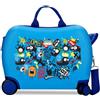 Movom Monsters Valigia per Bambini Blu 50x38x20 cm Rigido ABS Chiusura a Combinazione Laterale 34L 2.1 kg Bagaglio a Mano