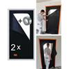 SafeCore: porta antipolvere 2x 220x110 cm con cerniera, in tessuto non tessuto di polipropilene, riutilizzabile per lavori di ristrutturazione e in cantiere, con nastro adesivo