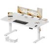 JUMMICO Scrivania Regolabile in Altezza Elettrica 160x80 cm, Scrivania Ergonomica Seduta in Piedi con Vassoio per Cavi e Porta USB, Scrivania per Computer Ufficio, Bianco