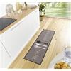 Hanse Home Cook & Clean - Tappeto da cucina Bon Appetit, antiscivolo, facile da pulire, per cucina, corridoio, ingresso, sala da pranzo, 50 x 150 cm