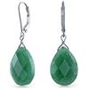 Bling Jewelry Gemma Avventurina Verde Sfaccettata A Goccia A Forma Di Pera Con Orecchini A Leva Per Donna .925 Sterling Silver