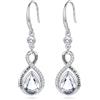 Eusense Orecchini Pendenti Donna Orecchini Infinito con Diamante in Zircone Bianco Gioiello per Donna, Regalo per Festa della Mamma Anniversario o San Valentino