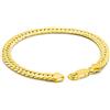 Dankadi Bracciale a Chevron Serpentino Grande 6MM in Argento Sterling 925 24K Dorato, Catenina Piatta Choker Serpentina 17-23 cm Braccialetto Flessibile a Maglia Tonda Regalo Gioielli Festa per Uomo