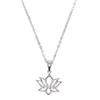 Generic Girocollo Collares Nuovi gioielli yoga di alta qualità in argento sterling 925 con ciondolo da donna puro, collana di fiori di loto
