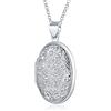 Bling Jewelry Ciondolo Collana Portafoto Personalizzabile In Argento Sterling .925 Stile Vintage Ossidato Con Motivo A Rilievo Di Girasole Floreale Per Donne Design Rotondo Ovale